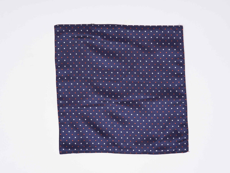Blue Geometric Reversible Stole & Pocket Square Set - TOSSIDO