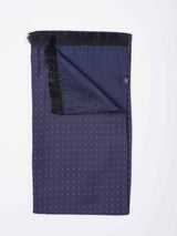 Blue Geometric Reversible Stole & Pocket Square Set - TOSSIDO