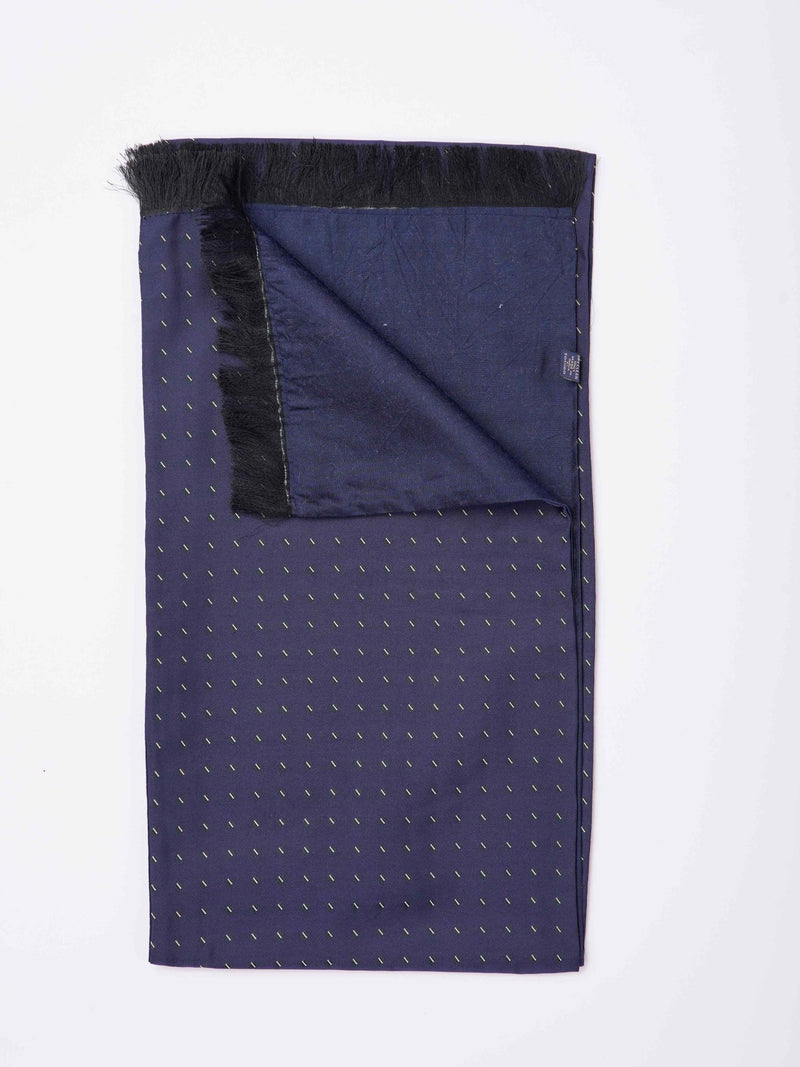 Blue Geometric Reversible Stole & Pocket Square Set - TOSSIDO