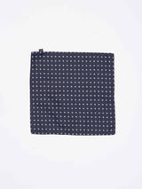 Blue Geometric Reversible Stole & Pocket Square Set - TOSSIDO
