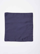 Blue Geometric Reversible Stole & Pocket Square Set - TOSSIDO