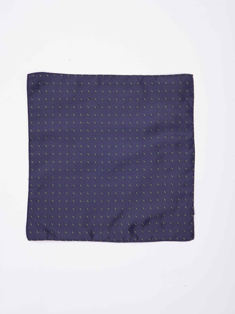 Blue Geometric Reversible Stole & Pocket Square Set - TOSSIDO