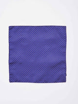 Blue Geometric Reversible Stole & Pocket Square Set - TOSSIDO