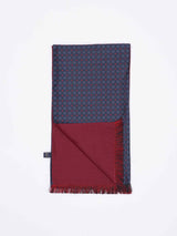 Blue Geometric Reversible Stole & Pocket Square Set - TOSSIDO