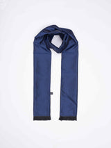 Blue Geometric Reversible Stole & Pocket Square Set - TOSSIDO