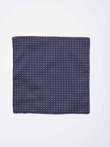 Blue Geometric Reversible Stole & Pocket Square Set - TOSSIDO