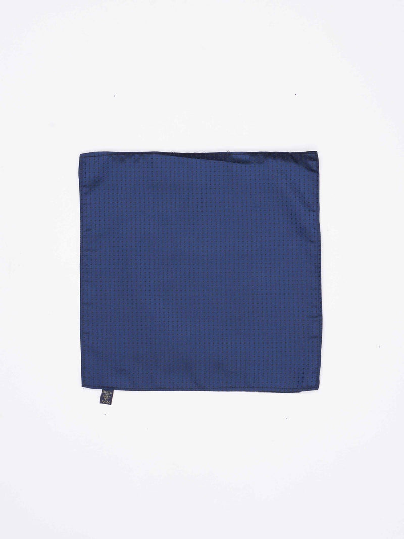 Blue Geometric Reversible Stole & Pocket Square Set - TOSSIDO