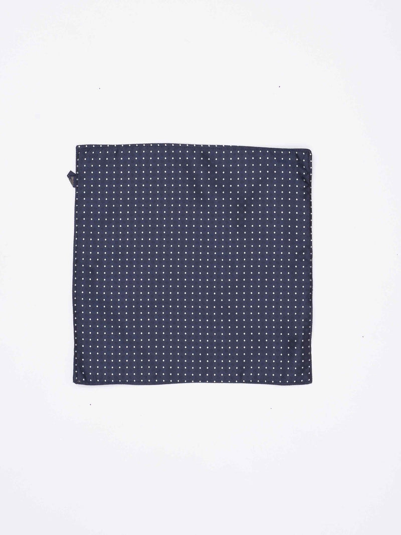 Blue Geometric Reversible Stole & Pocket Square Set - TOSSIDO
