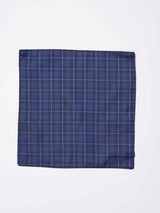 Blue Geometric Reversible Stole & Pocket Square Set - TOSSIDO