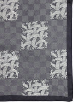 Blue Geometric Short Scarf - TOSSIDO