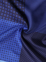 Blue Geometric Silk Pocket Square - TOSSIDO