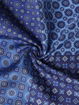 Blue Geometric Silk Pocket Square - TOSSIDO