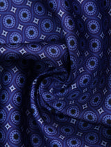 Blue Geometric Silk Pocket Square - TOSSIDO