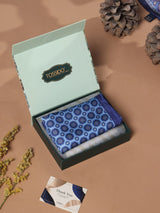 Blue Geometric Silk Pocket Square - TOSSIDO