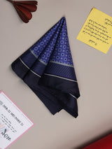 Blue Geometric Silk Pocket Square - TOSSIDO