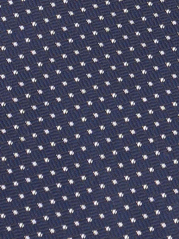 Blue Geometric Woven Ascot & Pocket Square - TOSSIDO