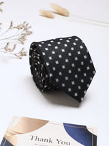 Blue Geometric Woven Silk Necktie - TOSSIDO