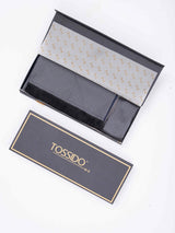 Blue & Grey Geometric Reversible Stole & Pocket Square Set - TOSSIDO