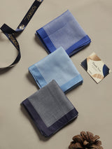 Blue Harmony Cotton Handkerchief Set - TOSSIDO