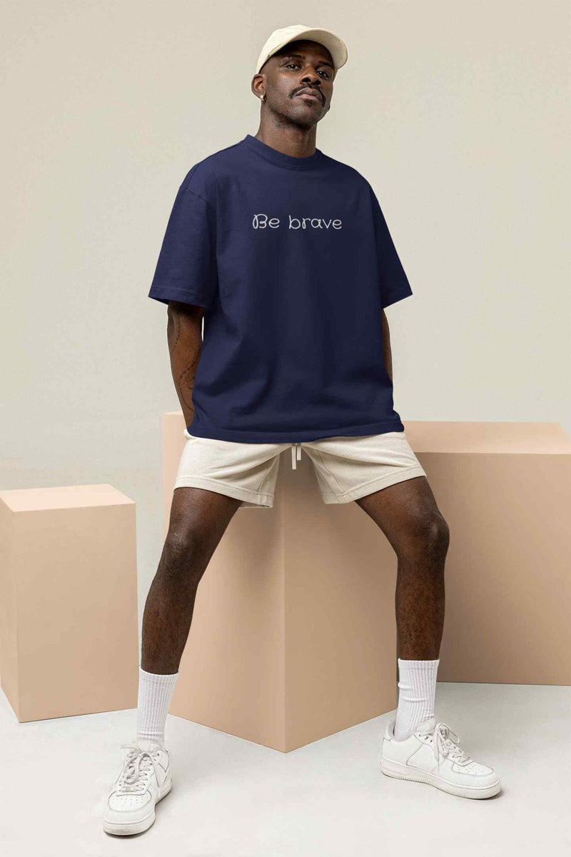 Blue Majestic Chill Lion Oversized Tee - TOSSIDO