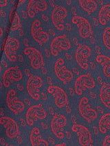 Blue & Maroon Paisley Woven Cravat & Pocket Square Set - TOSSIDO