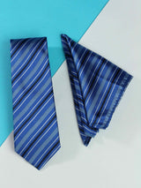 Blue Necktie & Pocket Square Giftset - TOSSIDO