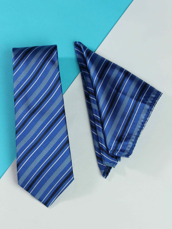 Blue Necktie & Pocket Square Giftset - TOSSIDO