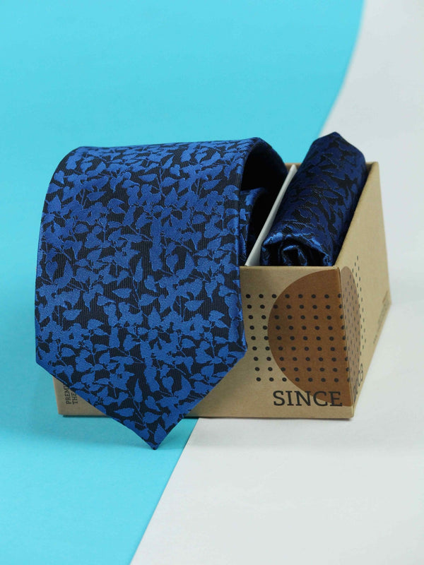 Blue Necktie & Pocket Square Giftset - TOSSIDO