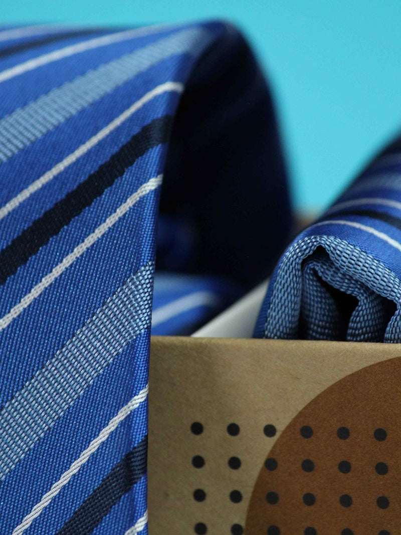 Blue Necktie & Pocket Square Giftset - TOSSIDO