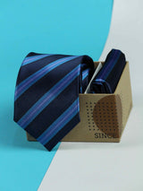 Blue Necktie & Pocket Square Giftset - TOSSIDO