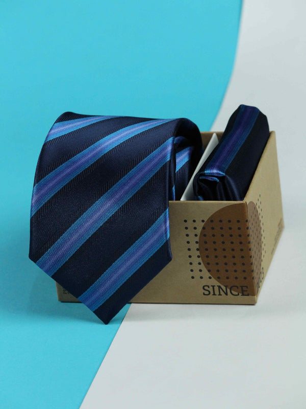 Blue Necktie & Pocket Square Giftset - TOSSIDO