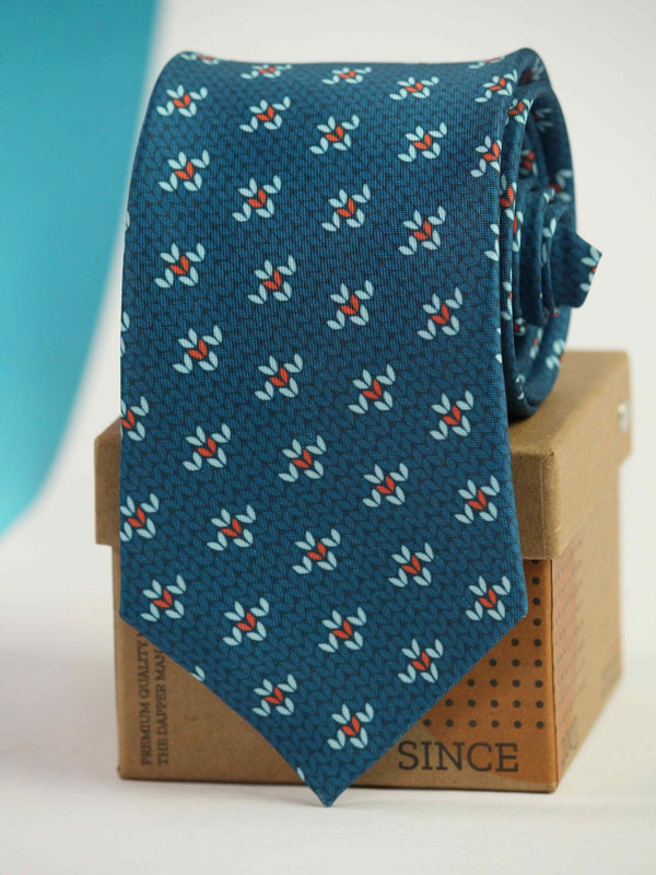 Blue Novelty Micro Fiber Necktie - TOSSIDO