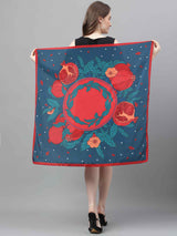 Blue Novelty Scarf & Scarf Bag Set - TOSSIDO