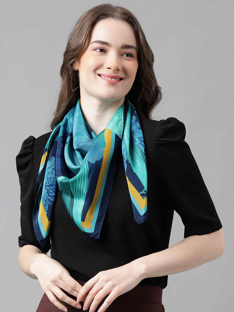 Blue Novelty Scarf & Scarf Bag Set - TOSSIDO