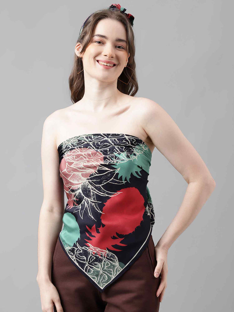 Blue Novelty Scarf & Scarf Bag Set - TOSSIDO