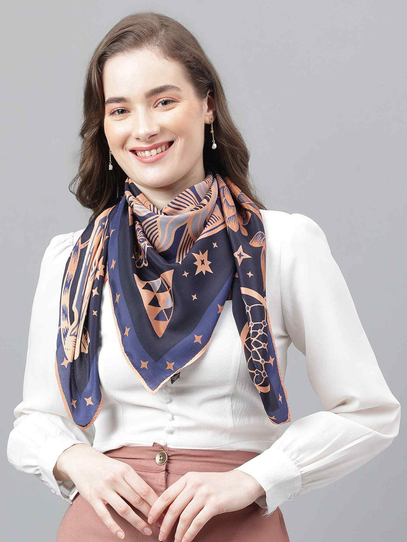 Blue Novelty Scarf & Scarf Bag Set - TOSSIDO