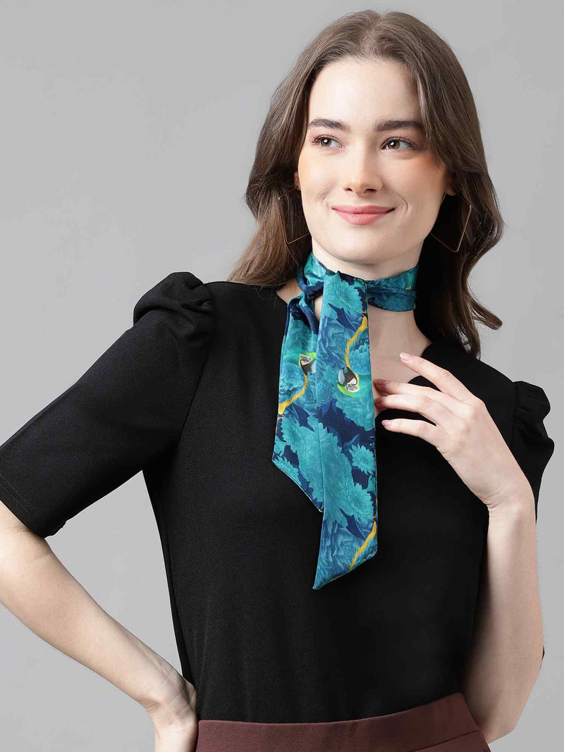Blue Novelty Scarf & Scarf Bag Set - TOSSIDO