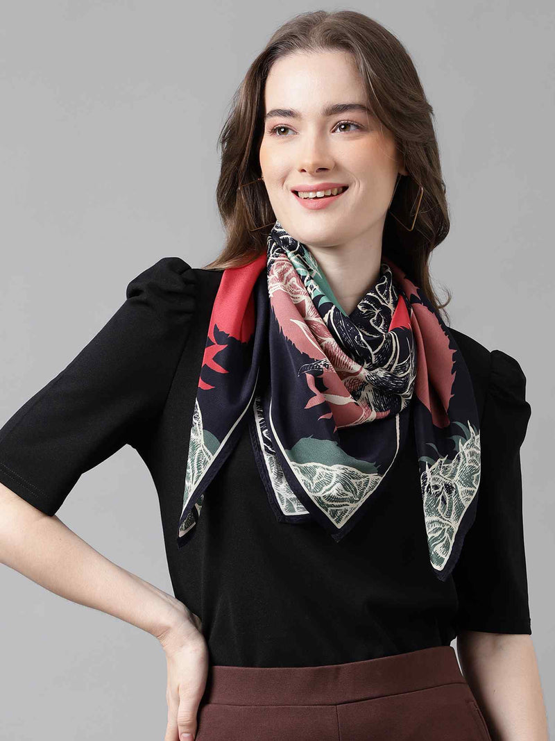 Blue Novelty Scarf & Scarf Bag Set - TOSSIDO