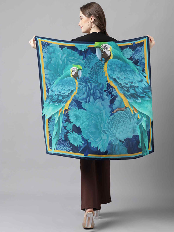 Blue Novelty Scarf & Scarf Bag Set - TOSSIDO