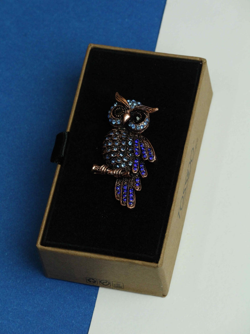 Blue Owl Brooch - TOSSIDO
