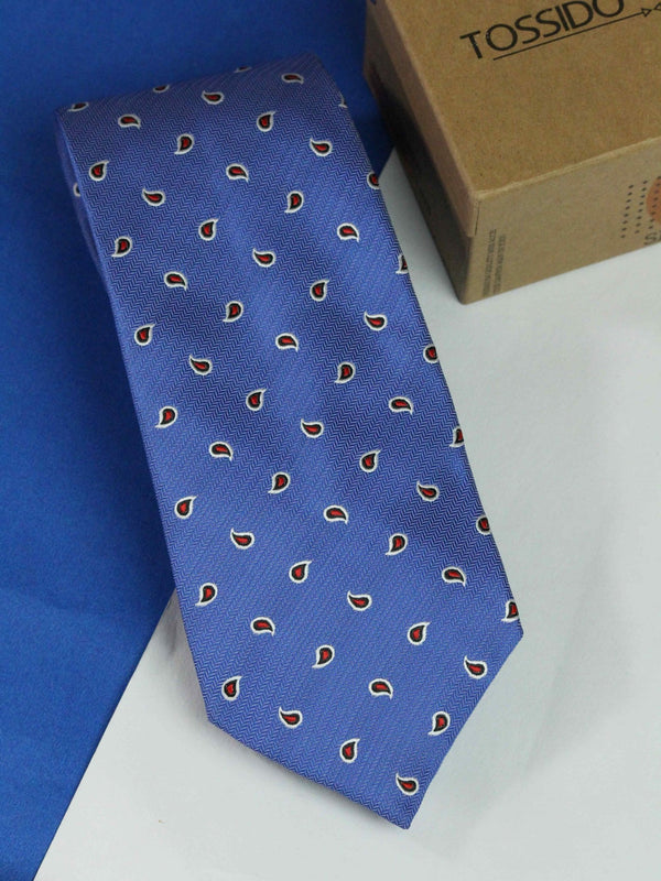 Blue Paisley Broad Necktie - TOSSIDO