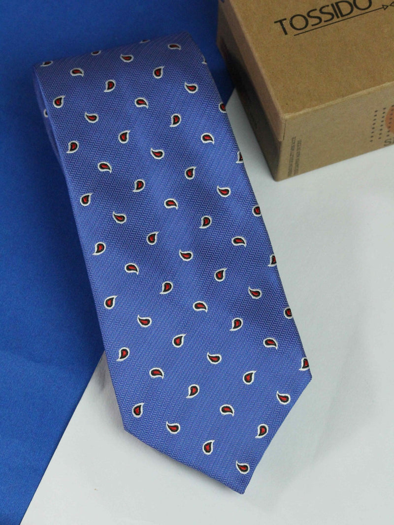 Blue Paisley Broad Necktie - TOSSIDO