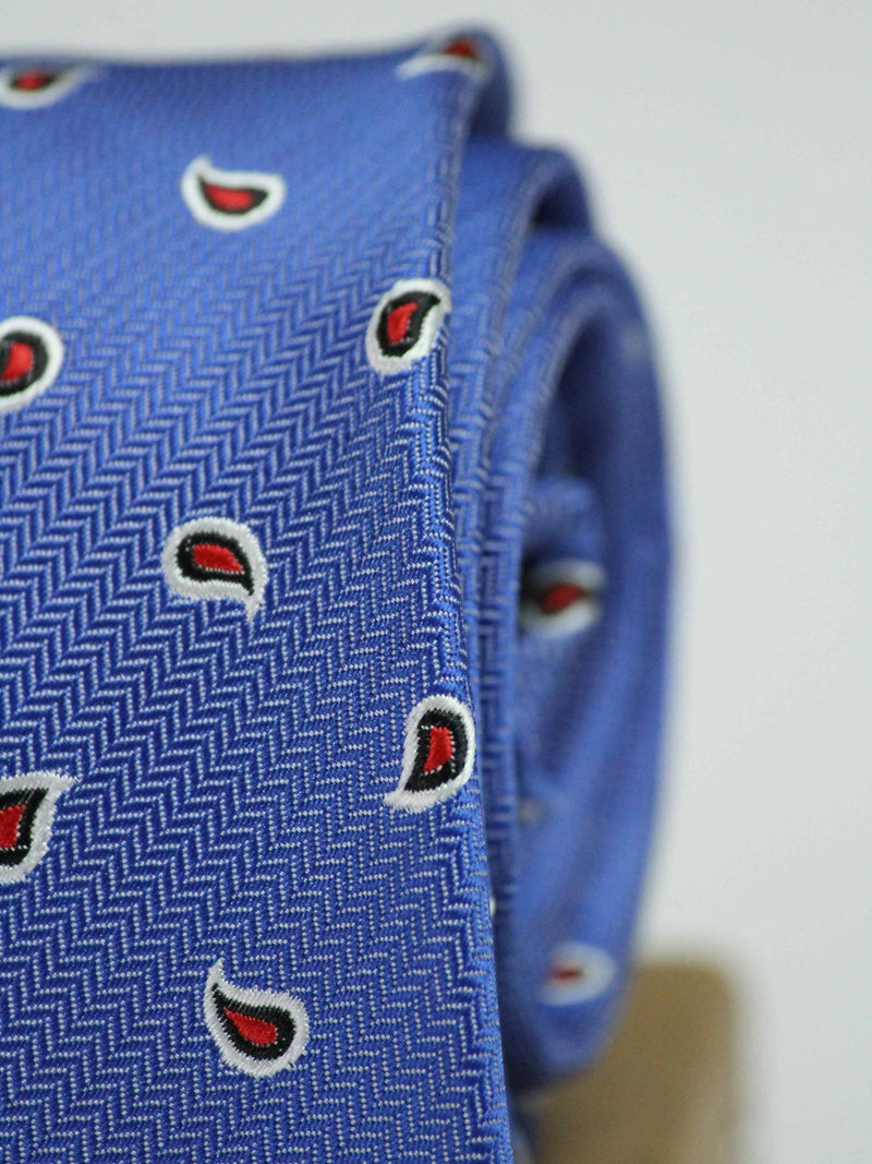 Blue Paisley Broad Necktie - TOSSIDO
