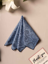 Blue Paisley Jacquard Pocket Square - TOSSIDO
