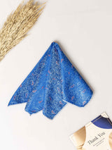 Blue Paisley Jacquard Pocket Square - TOSSIDO