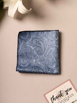 Blue Paisley Jacquard Pocket Square - TOSSIDO