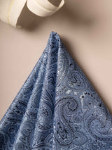 Blue Paisley Jacquard Pocket Square - TOSSIDO