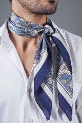 Blue Paisley Neckerchief - TOSSIDO