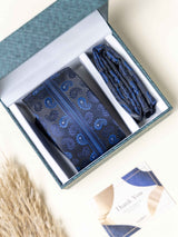 Blue Paisley Necktie Gift - set - TOSSIDO