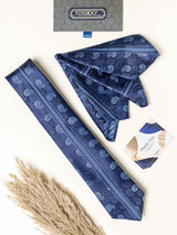 Blue Paisley Necktie Gift - set - TOSSIDO
